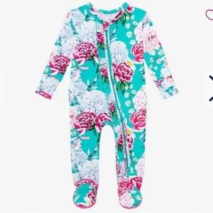 Posh Peanut Eloise Floral Footie Ruffled Onesie 18-24 months